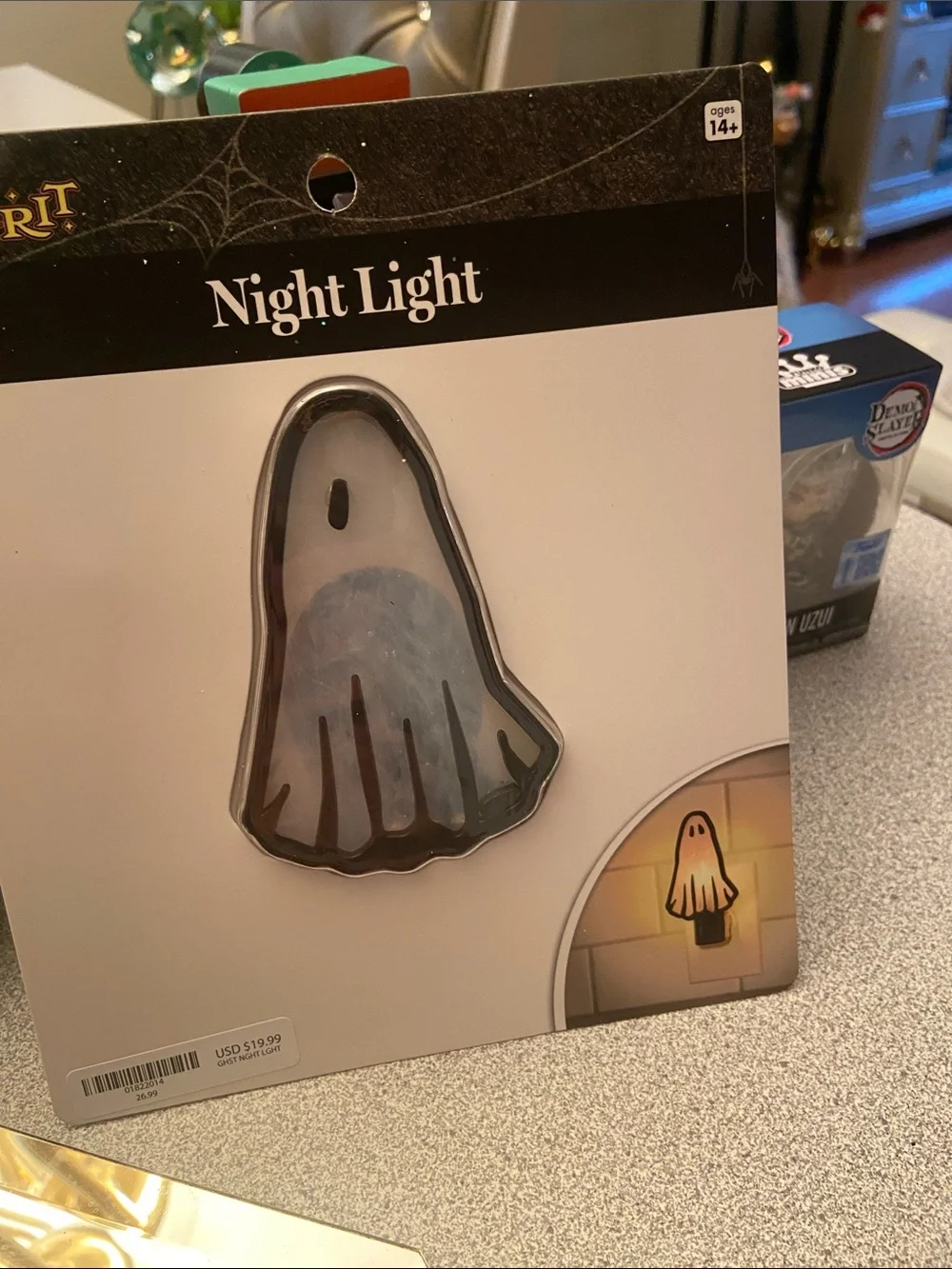 Spirit Ghost Night Light - White and Black Trim